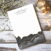 Post-it® Salon Moderne Marbre Noir Et Or Agate