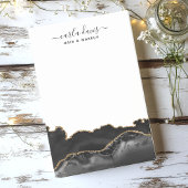 Post-it® Salon Moderne Marbre Noir Et Or Agate