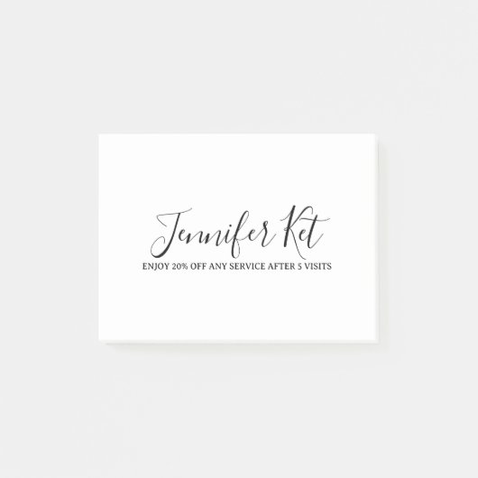 Post-it® Salon spa business discount offer website visits a (Devant)