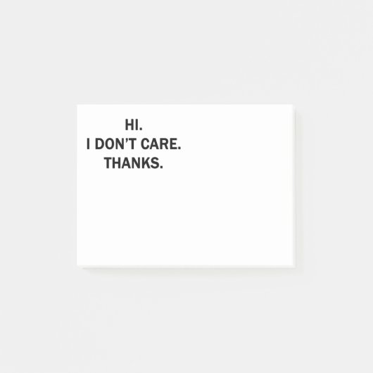 Post-it® Salut. Je ne m'inquiète pas. Merci (Devant)