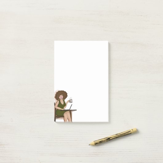 Post-it® Salutations, Bloc-notes Sis (Sur un bureau)