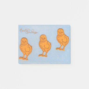 Post-it® Salutations de Pâques Chicks Bleu
