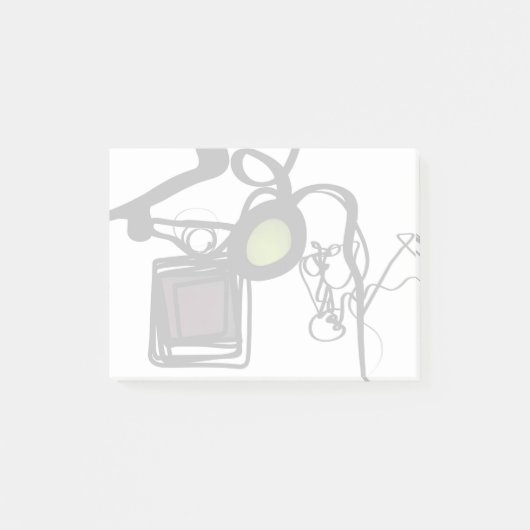 Post-it® Salutations de Philydion : Abstrait noir & blanc (Devant)