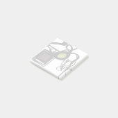 Post-it® Salutations de Philydion : Abstrait noir & blanc (Incliné)