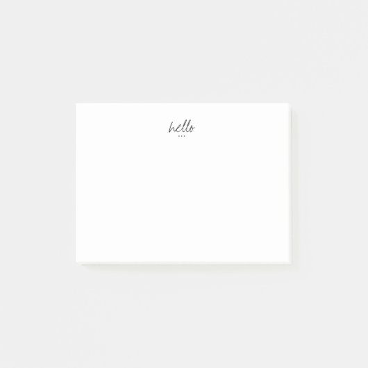 Post-it® Salutations minimales Hello (Devant)