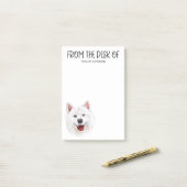 Post-it® Samoyed Lover Post-it Notes (Sur un bureau)