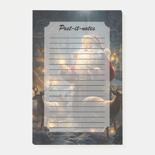 Post-it® Santa Christmas Night Snowy Forest (Devant)