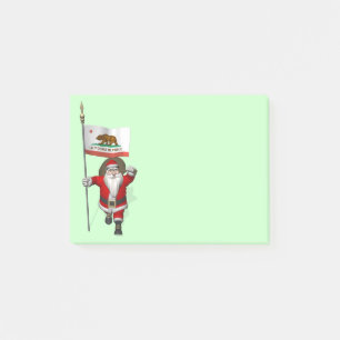 Post-it® Santa Claus Avec L'Enseigne De Californie