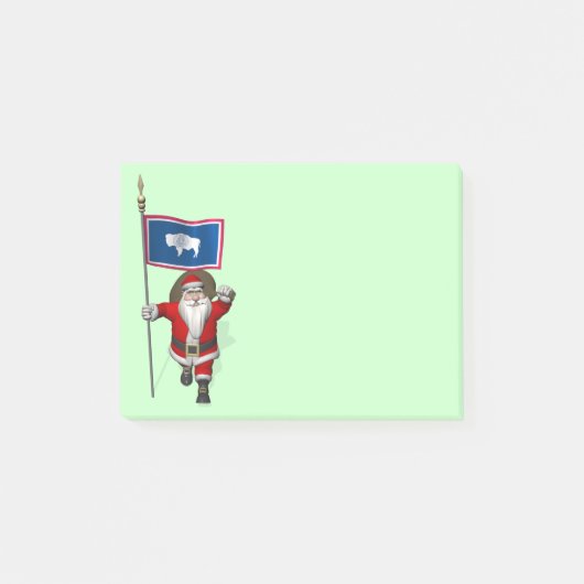 Post-it® Santa Claus With Ensign Of Wyoming (Devant)