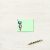 Post-it® Santa Claus With Ensign Of Wyoming (Sur un bureau)