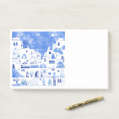 Post-it® Santorin Grèce Aquarelle (Sur un bureau)