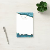 Post-it® Sarcelle - Géode de turquoise et d'or Agate Entrep (Bureau)