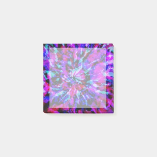 Post-it® Sassy Psychedelic Purple, Pink & Blue Tie Dye (Devant)