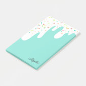 Post-it® Saupoudrage de glaçage blanc bleu d'oeuf de Robin  (Incliné)