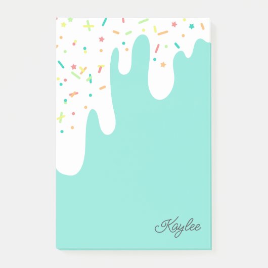 Post-it® Saupoudrage de glaçage blanc bleu d'oeuf de Robin (Devant)