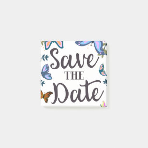 Post-it® Sauvegarder la Date Papillons Vintage.