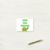 Post-it® Sauvez nos tortues (Sur un bureau)