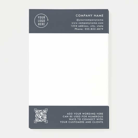 Post-it® Scan de code QR | Logo professionnel d'entreprise  (Devant)