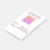 Post-it® Scanner pour afficher le menu restaurant hôtel QR (Incliné)