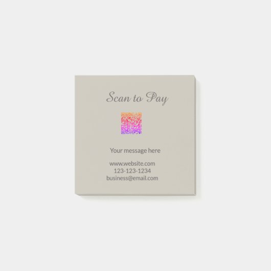 Post-it® scanner pour payer Ajouter un logo de site Web de (Devant)