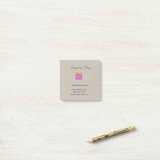Post-it® scanner pour payer Ajouter un logo de site Web de  (Sur un bureau)