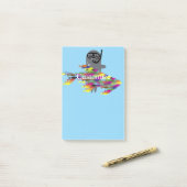 Post-it® Sceau gris Thunder_Cove (Sur un bureau)