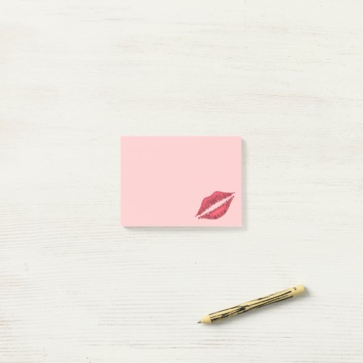 Post-it® Scellé avec un Baiser Post-Son (Sur un bureau)