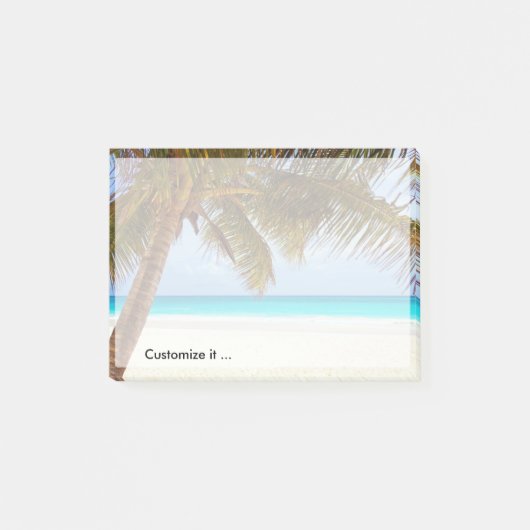Post-it® Scène de refroidissement tropicale de plage (Devant)