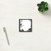 Post-it® Scène d'Halloween noir blanc (Bureau)