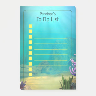 Post-it® Scène sous-marine personnalisée 4x6"