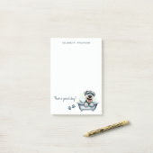 Post-it® Schnauzer Chien Personnalisé (Sur un bureau)