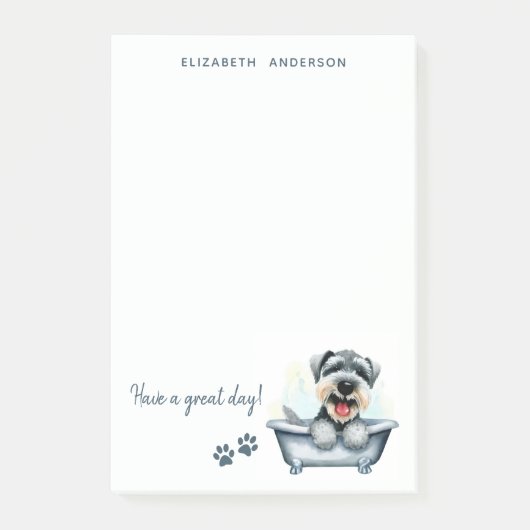 Post-it® Schnauzer Chien Personnalisé (Devant)