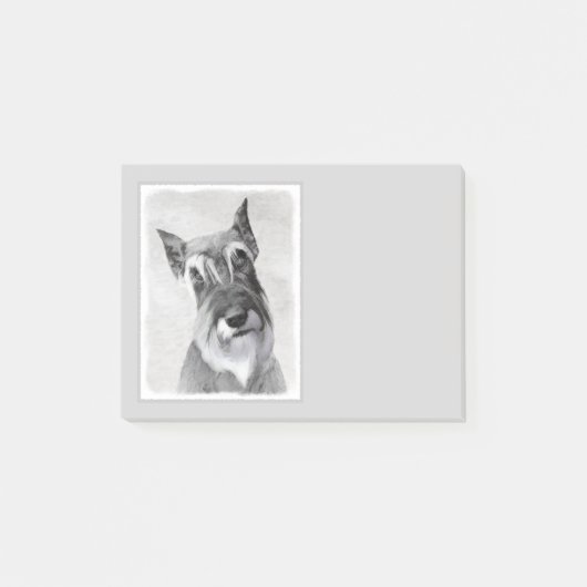 Post-it® Schnauzer (Giant) Peinture - Chien Art (Devant)