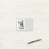Post-it® Schnauzer (Giant) Peinture - Chien Art (Sur un bureau)