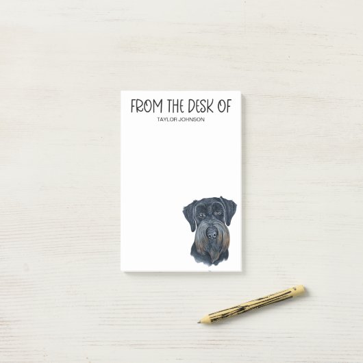 Post-it® Schnauzer Lover (Sur un bureau)