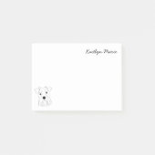 Post-it® Schnauzer Lover Simple Noir & Blanc Personnalisé (Devant)