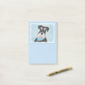 Post-it® Schnauzer (Miniature) Peinture - Joli chien origin (Sur un bureau)