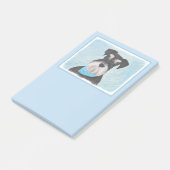 Post-it® Schnauzer (Miniature) Peinture - Joli chien origin (Incliné)