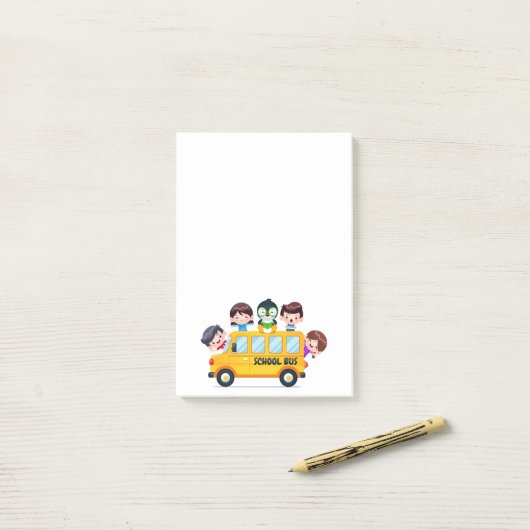Post-it® School Bus (Sur un bureau)