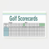 Post-it® Scorecards Golf (Devant)