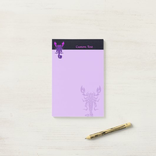 Post-it® Scorpion de noeud céleste pourpre (Sur un bureau)