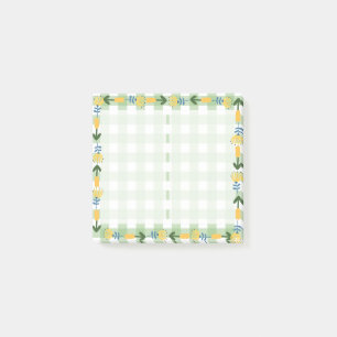 Post-it® Scottich et fleuri vert et jaune mou