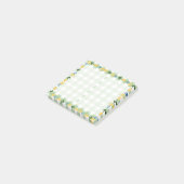 Post-it® Scottich et fleuri vert et jaune mou (Incliné)