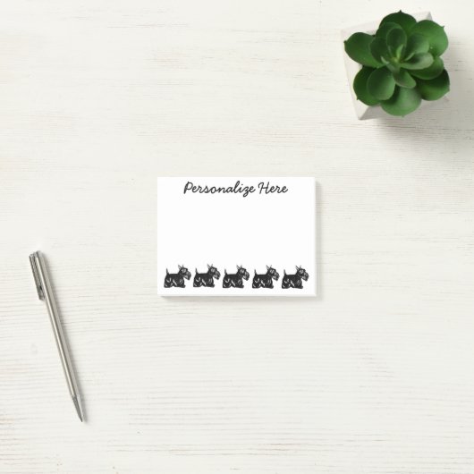 Post-it® Scottie Dogs Notes postit® personnalisées 4 x 3 (Bureau)