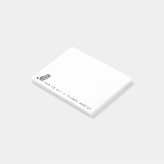 Post-it® Scottish Fold Grey Cat Personnaliser les notes (Incliné)