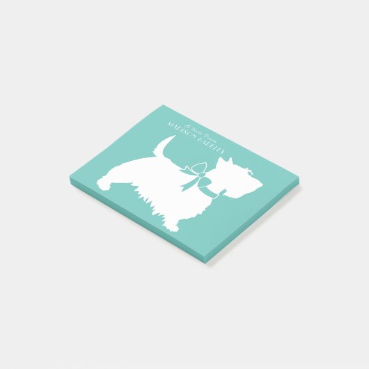 Post-it® Scottish Terrier Scotty Chien Chien Puppy Scottie (Incliné)