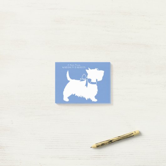 Post-it® Scottish Terrier Scotty Chien écossais Chien Chien (Sur un bureau)