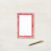Post-it® Scribbleempreintes Bordure rouge (Sur un bureau)