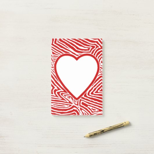 Post-it® Scribblprint Heart (Sur un bureau)