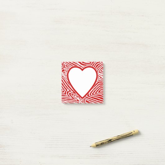 Post-it® Scribblprint Heart (Sur un bureau)